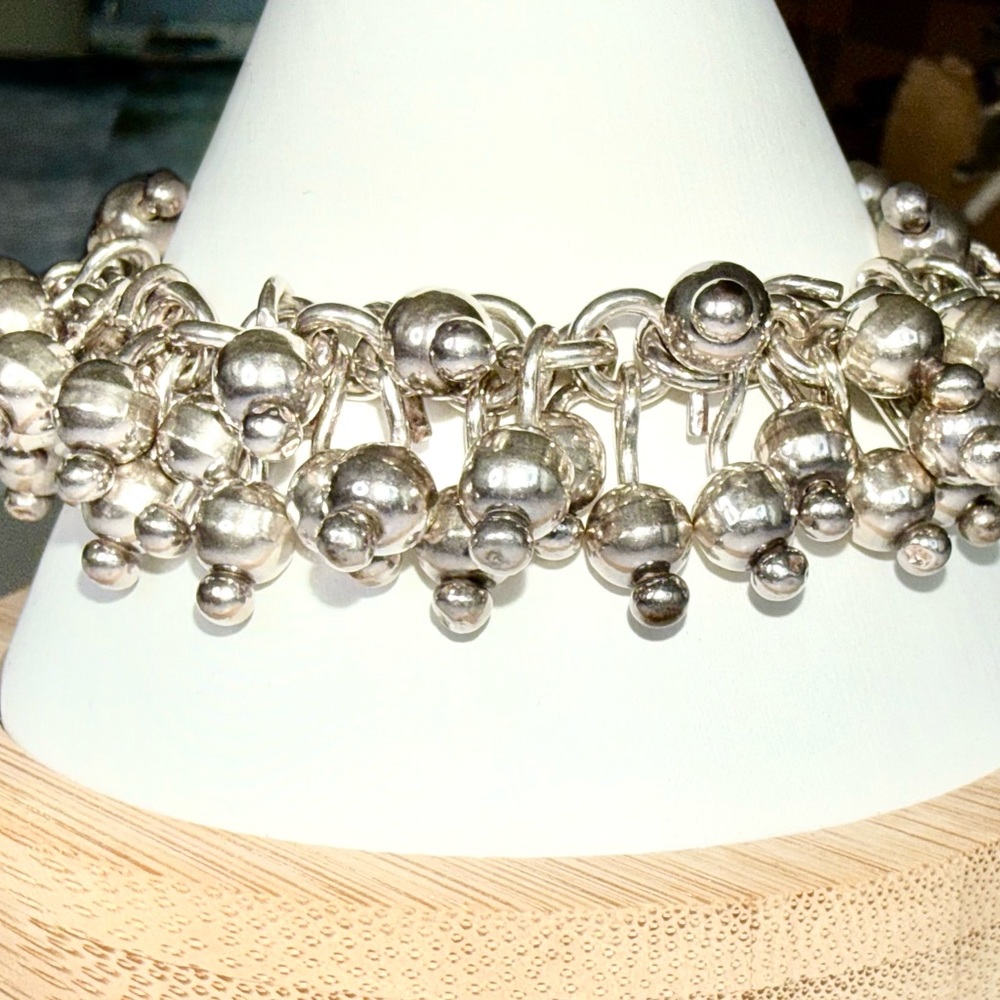 Retired Silpada 925 Sterling Silver Cha Cha Bracelet with Toggle Clasp - Picture 7 of 13